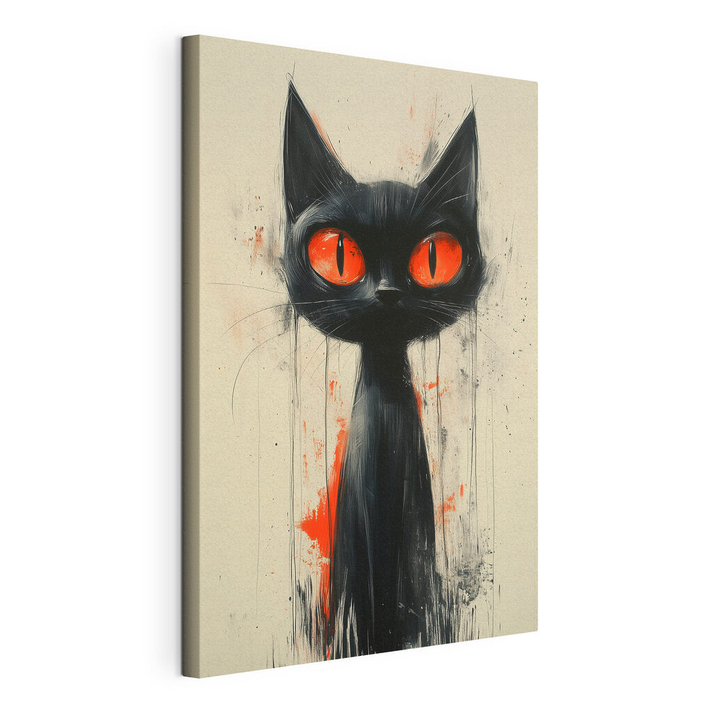 Black cat with red eyes Black cat with red eyes