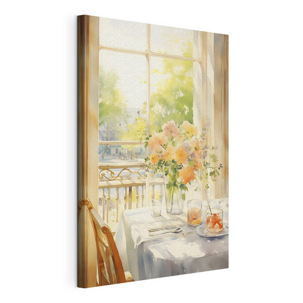 Quadri Acquerello raffigurante un tavolo con fiori e bicchieri (COD: s41165) Quadri Quadri Acquerello raffigurante un tavolo con fiori e bicchieri (COD: s41165)