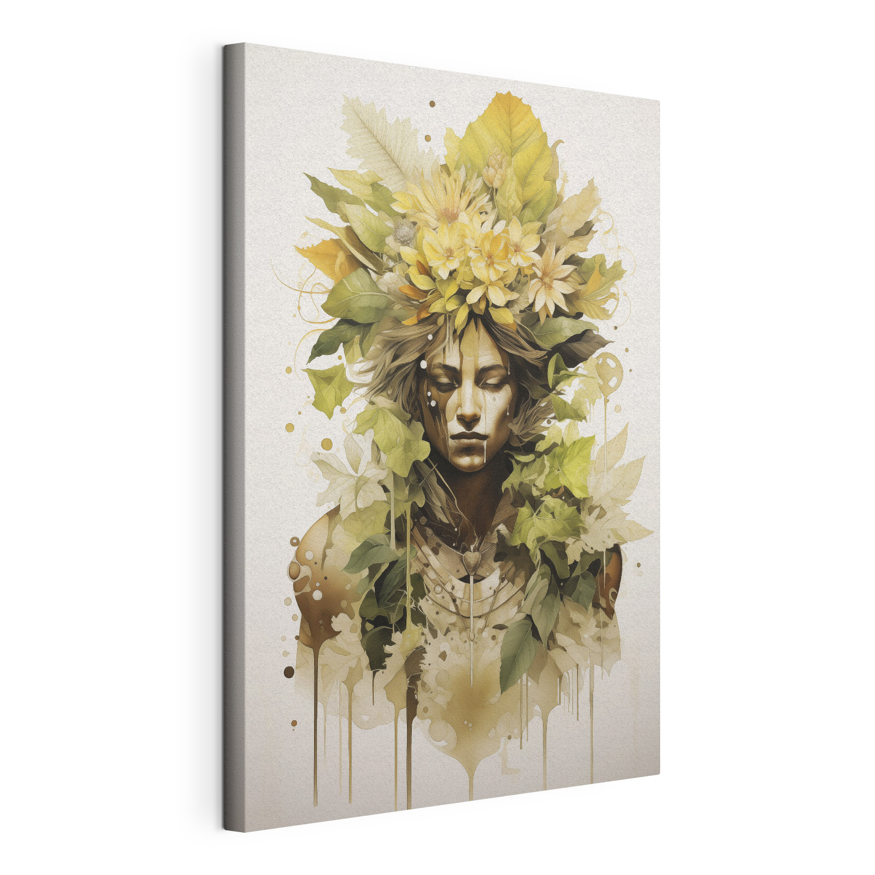Woman with flowers in her hair Woman with flowers in her hair