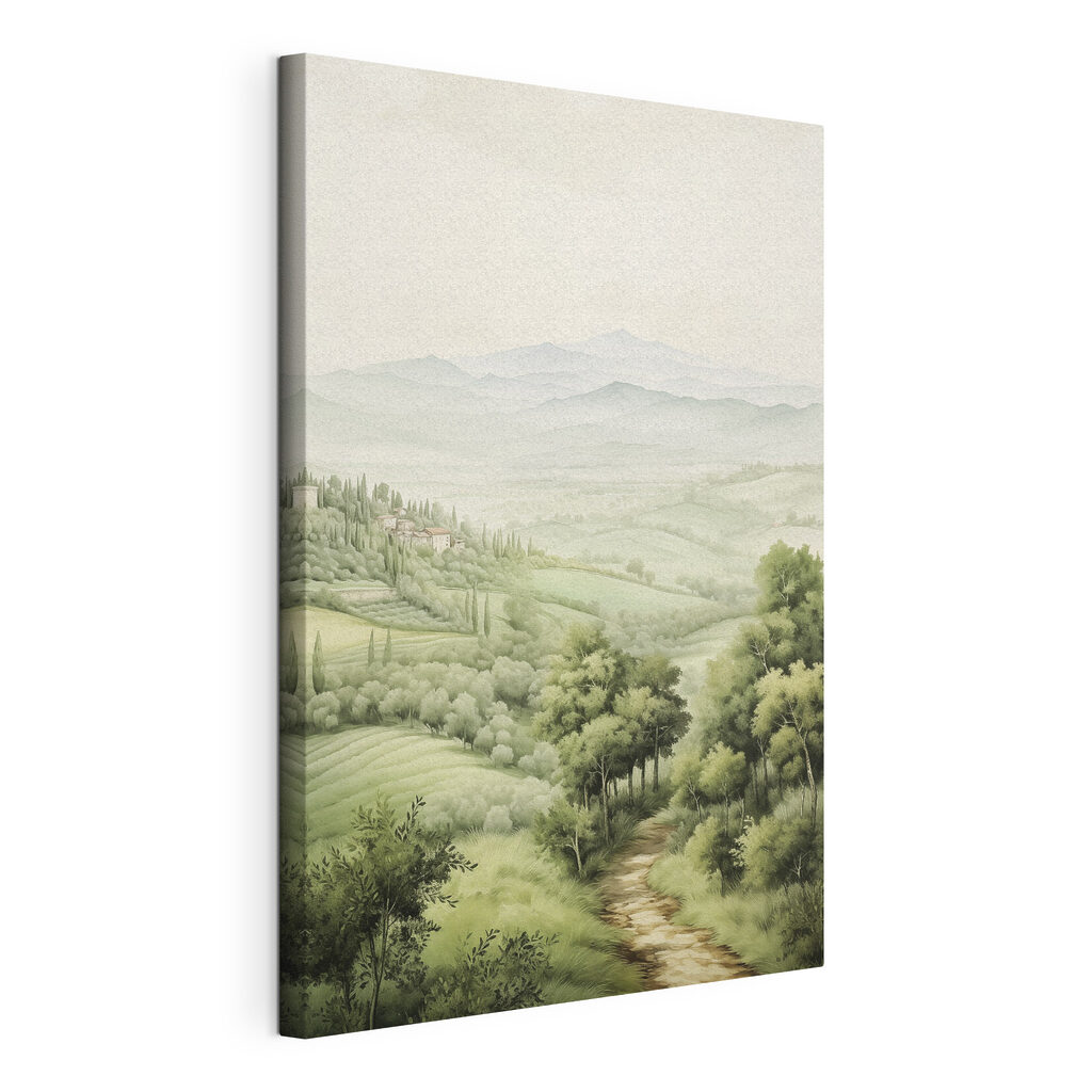 Landscape with trees and hills Landscape with trees and hills
