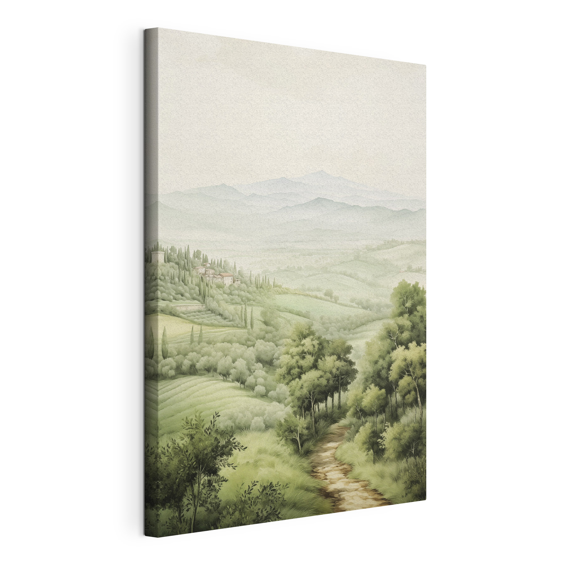 Landscape with trees and hills Landscape with trees and hills