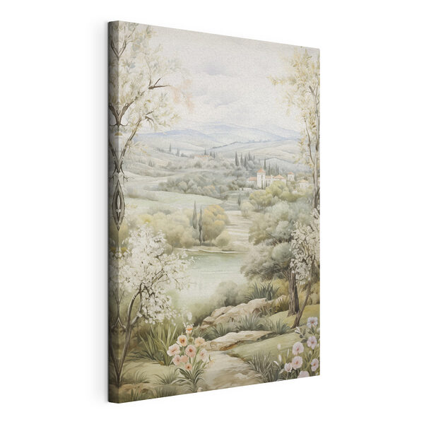Quadri Dipinto raffigurante un paesaggio con alberi e un fiume (COD: s41224) Quadri Quadri Dipinto raffigurante un paesaggio con alberi e un fiume (COD: s41224)