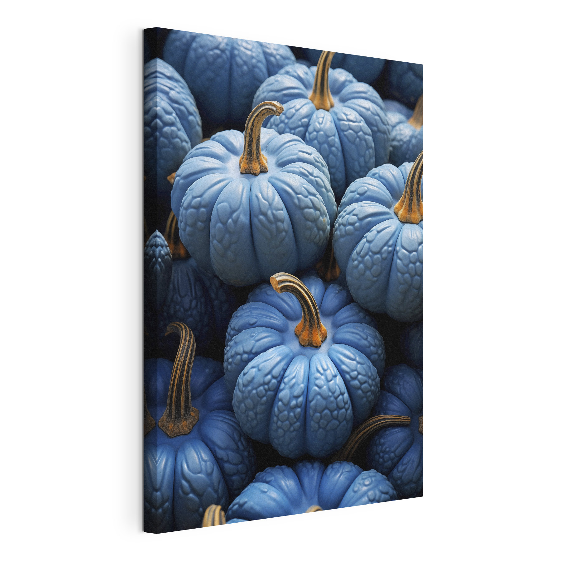 Pile of blue pumpkins