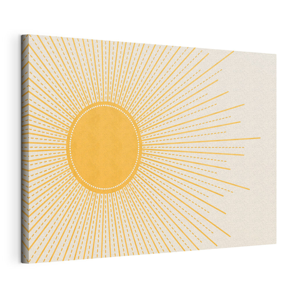Sun with lines and dots