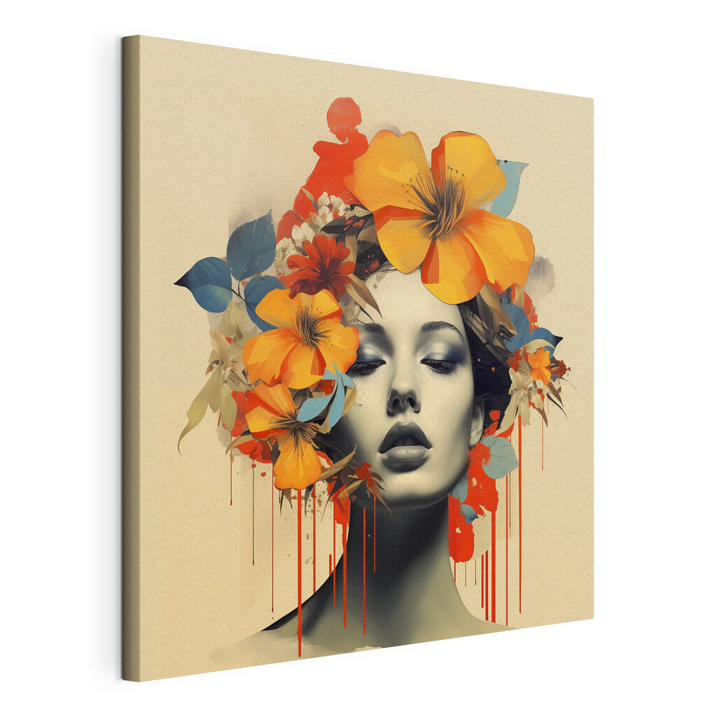 Woman with flowers in her hair