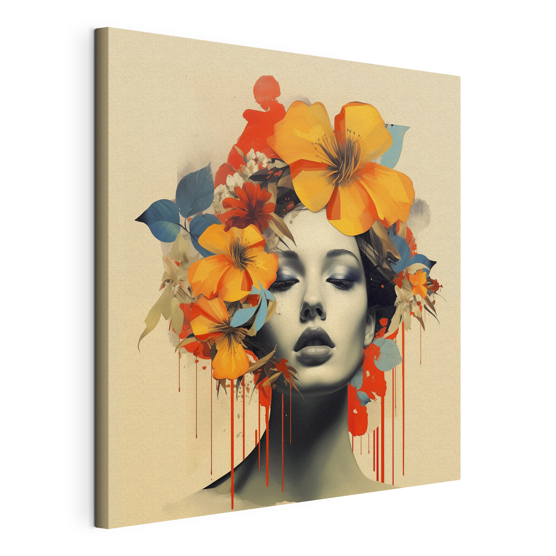Woman with flowers in her hair