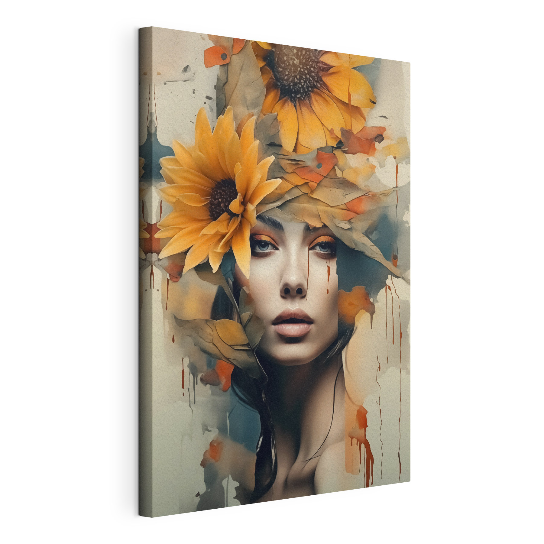 Woman with flowers in her hair