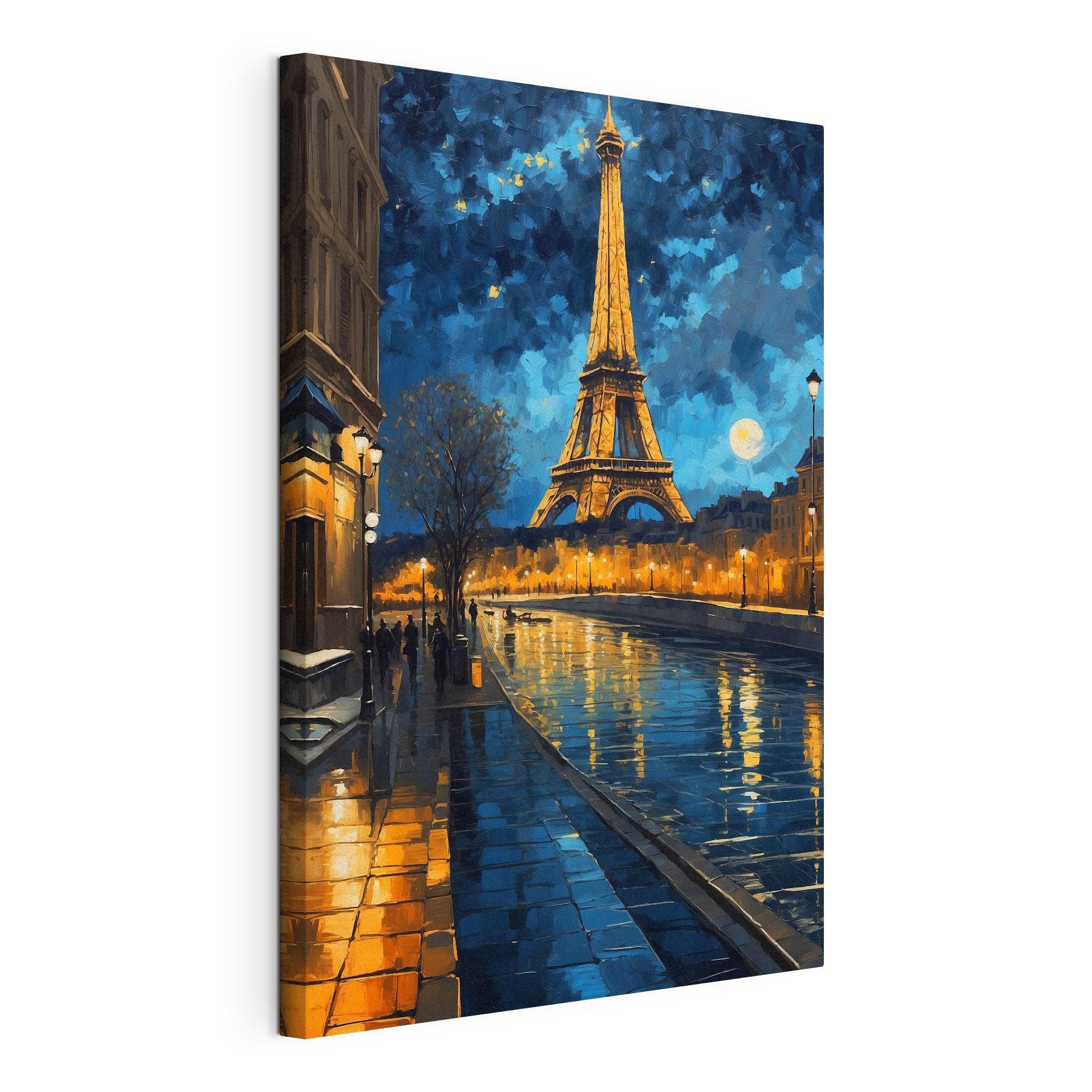 Street with a large tower in the background Street with a large tower in the background