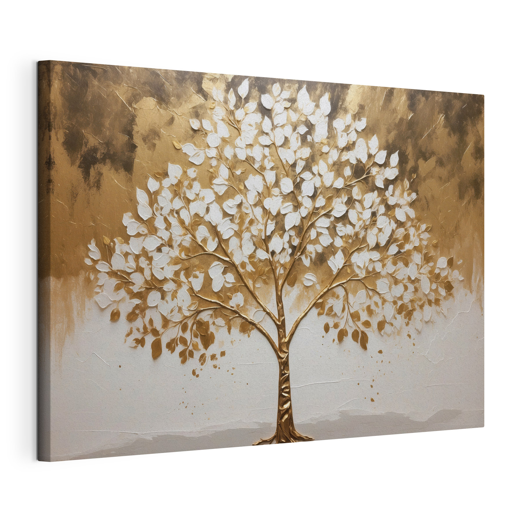 Painting of a tree with white leaves Painting of a tree with white leaves