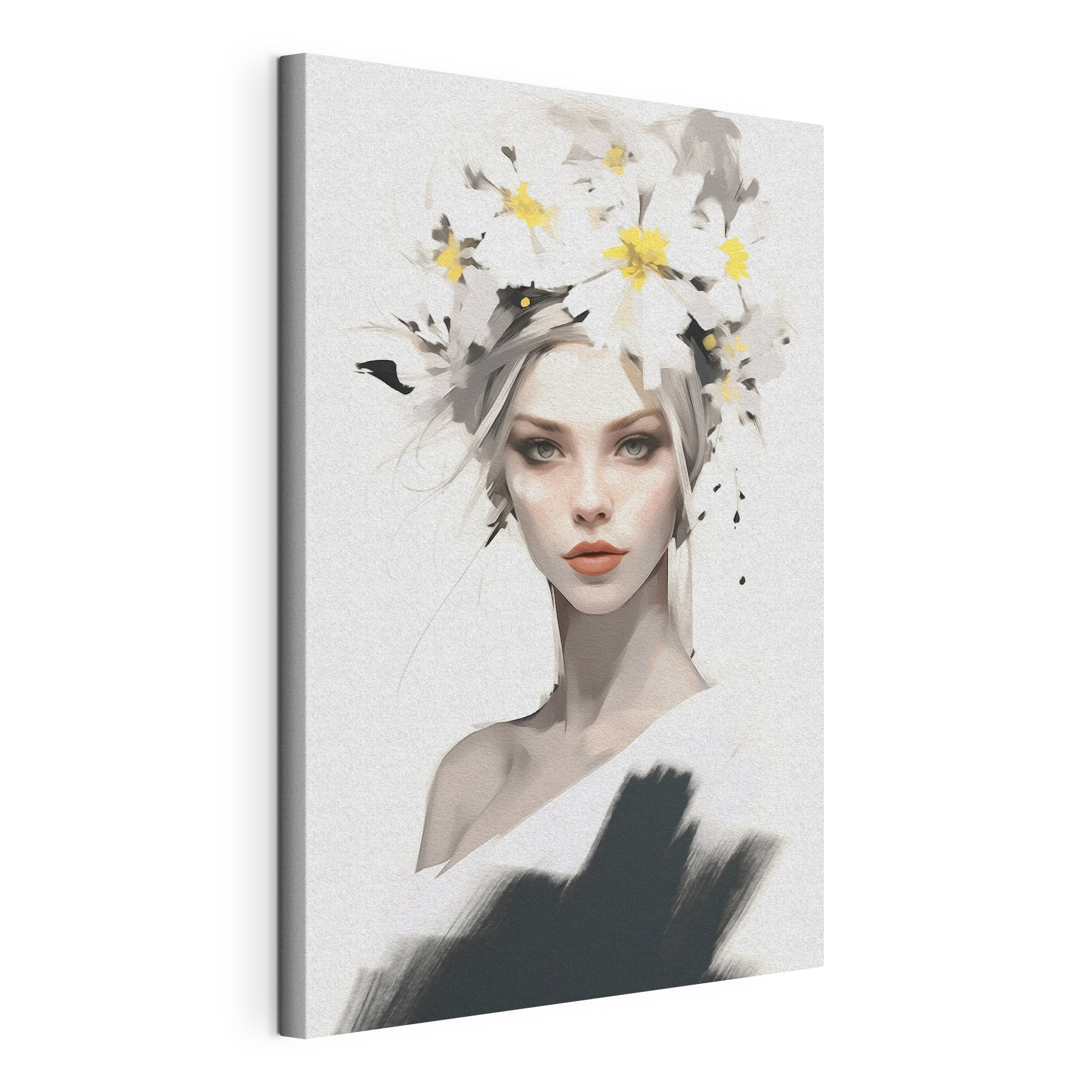 Woman with flowers in her hair Woman with flowers in her hair