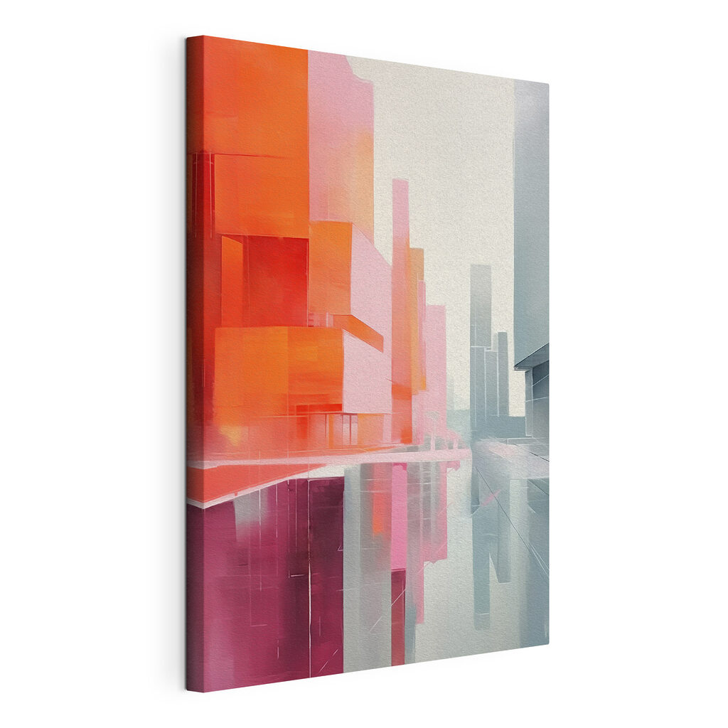 Colorful buildings in a city