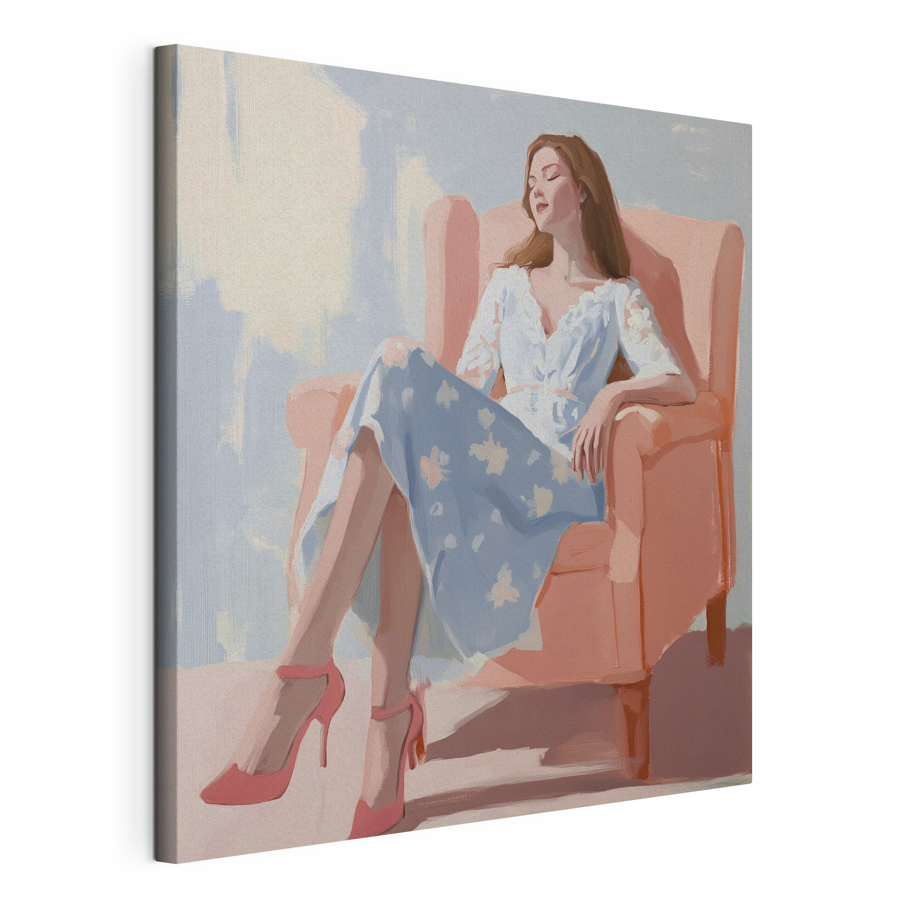 Woman sitting in a chair