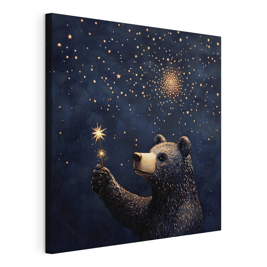 Bear holding a sparkler Bear holding a sparkler