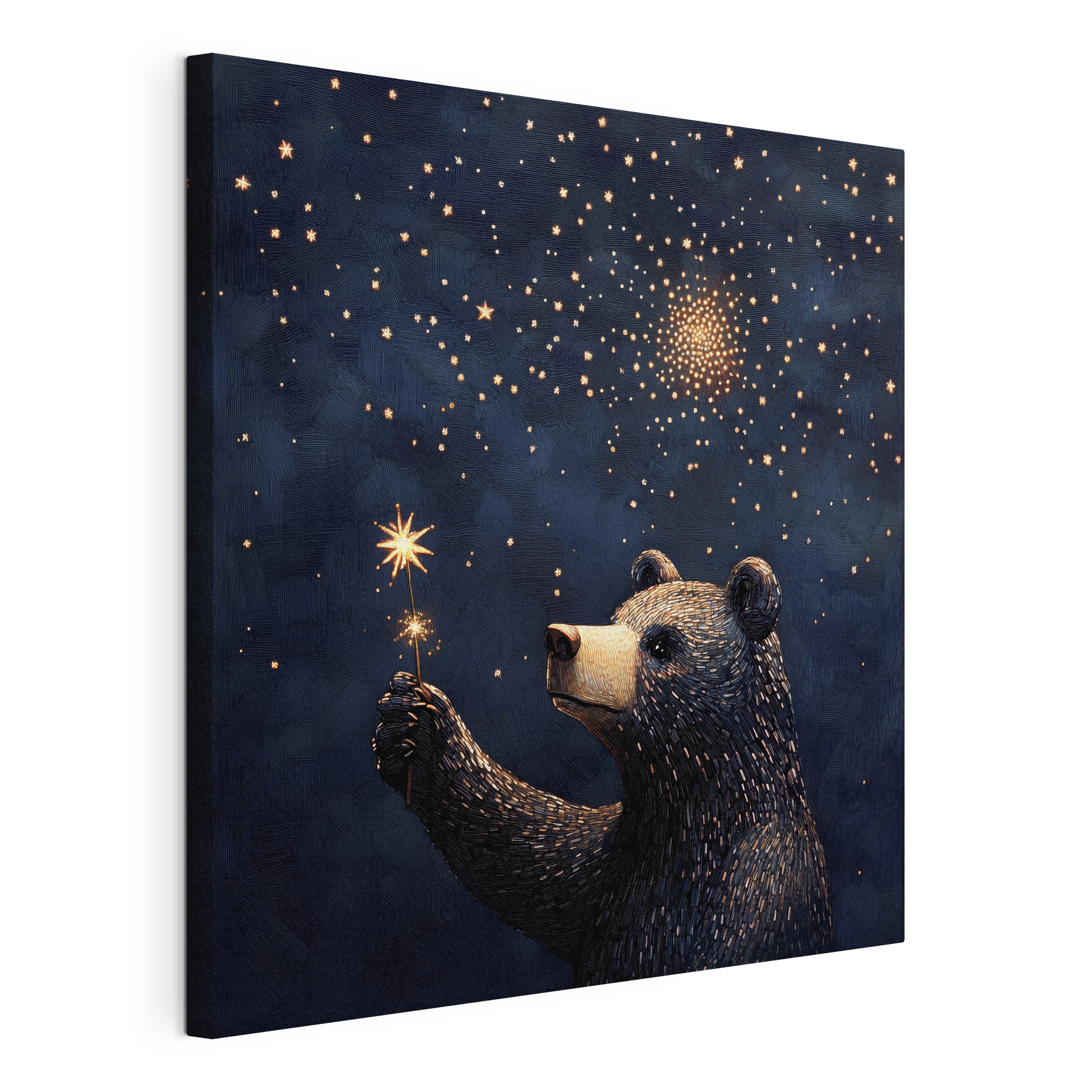Bear holding a sparkler Bear holding a sparkler