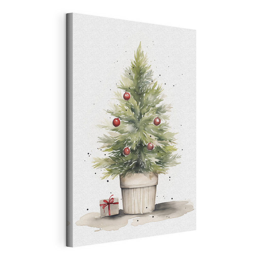 Watercolor of a christmas tree