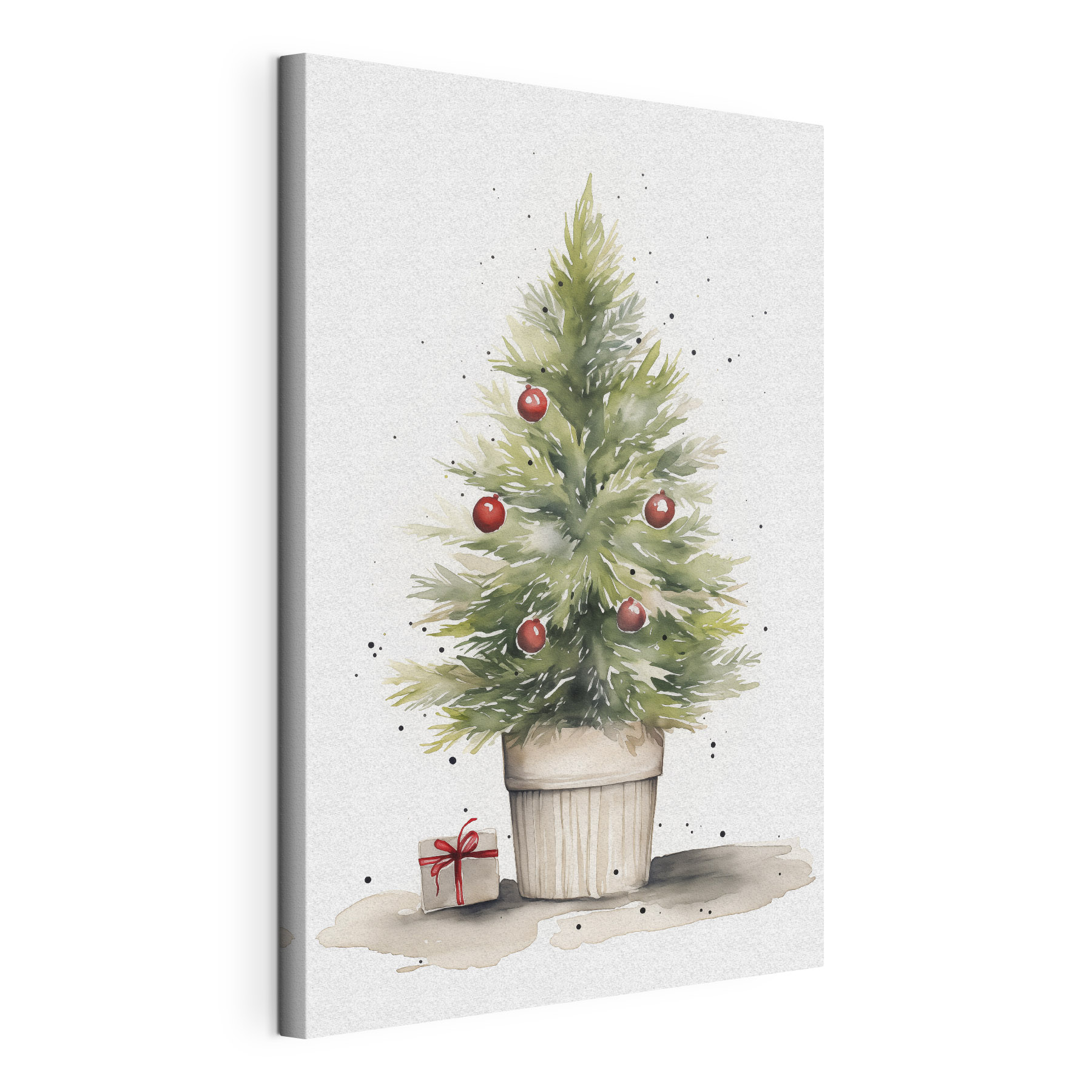 Watercolor of a christmas tree