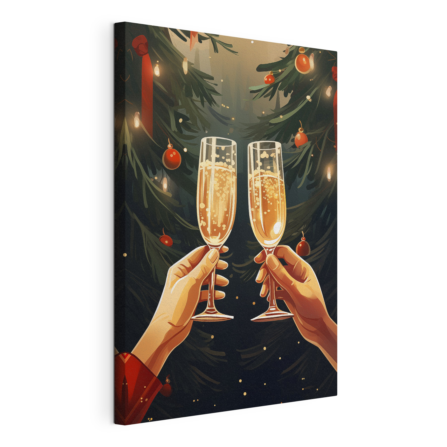 Pair of hands holding champagne glasses Pair of hands holding champagne glasses