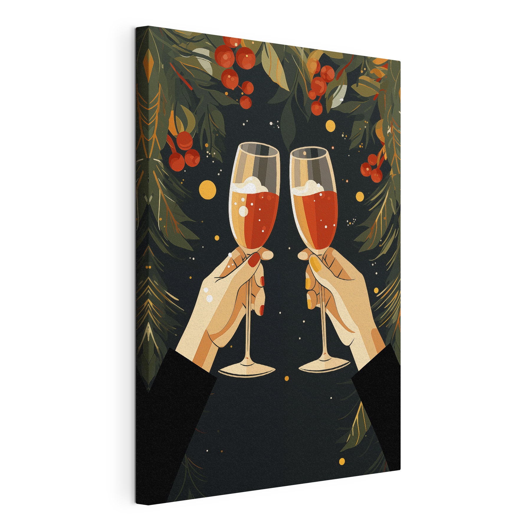 Pair of hands holding wine glasses Pair of hands holding wine glasses