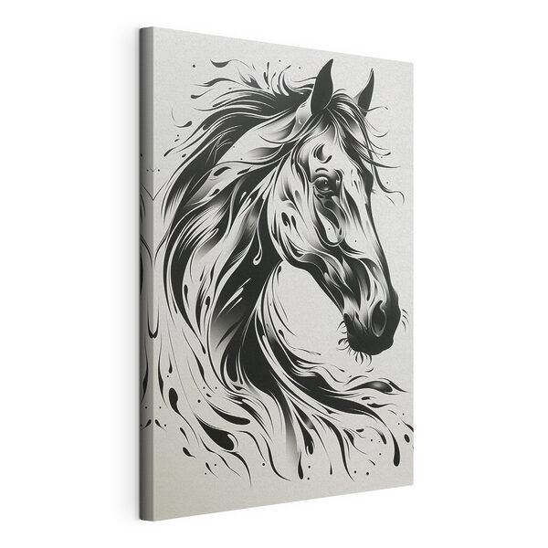 Quadri Disegno in bianco e nero di un cavallo (COD: s41422) Quadri Quadri Disegno in bianco e nero di un cavallo (COD: s41422)
