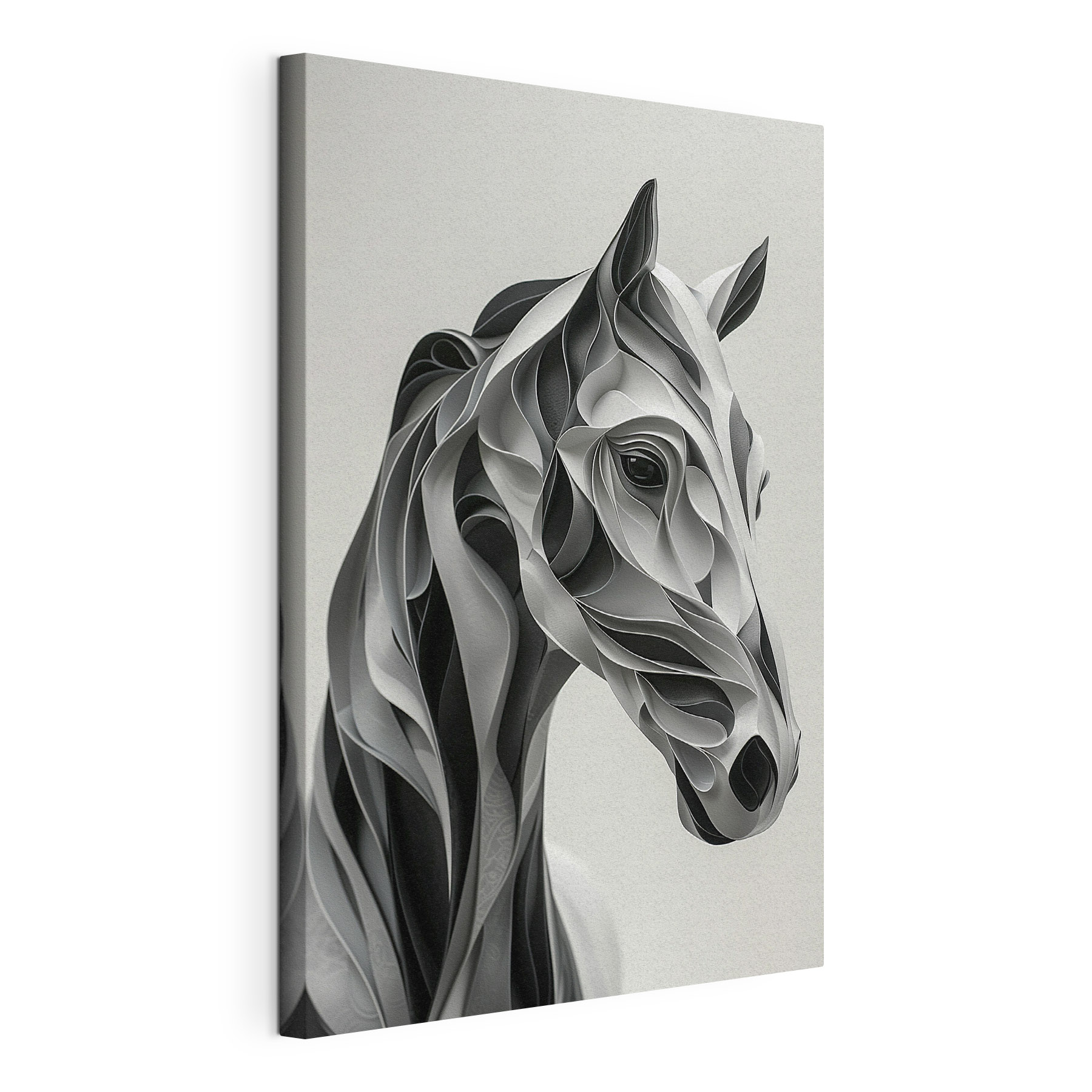 Horse head made of paper Horse head made of paper