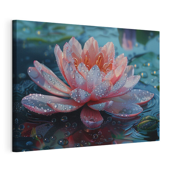 Quadri Fiore rosa con gocce d'acqua (COD: s41432) Quadri Quadri Fiore rosa con gocce d'acqua (COD: s41432)
