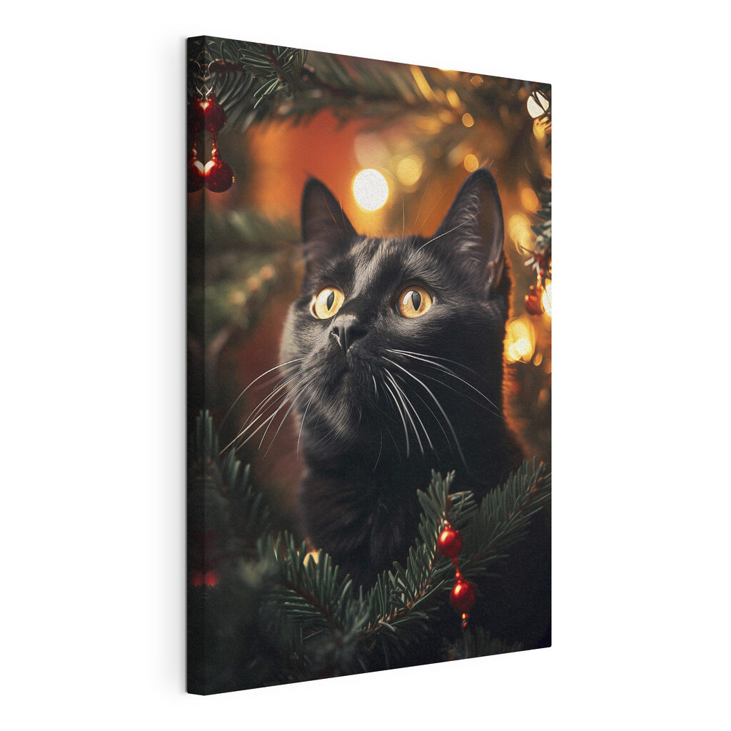 Black cat with yellow eyes Black cat with yellow eyes