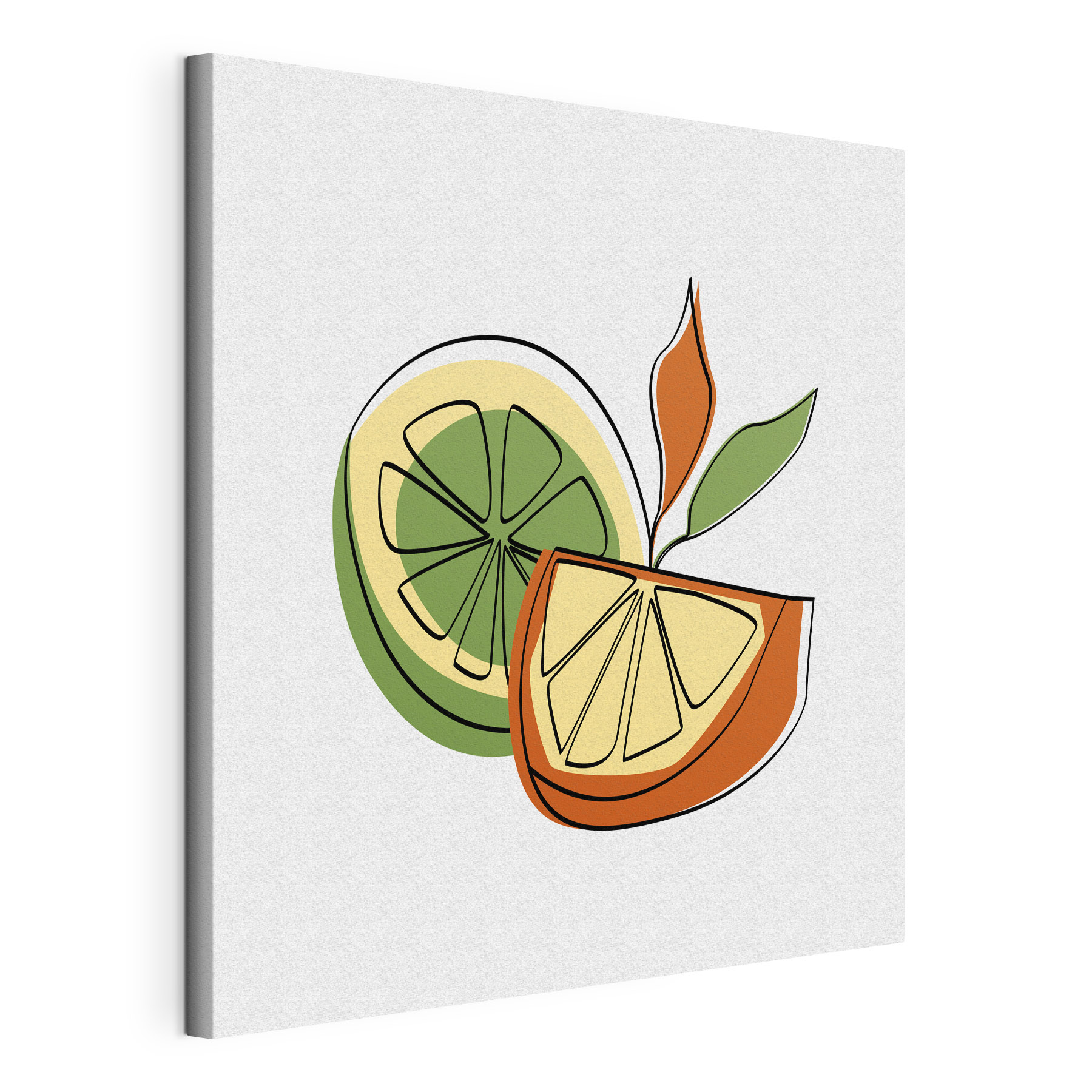 Drawing of a lemon and orange Drawing of a lemon and orange