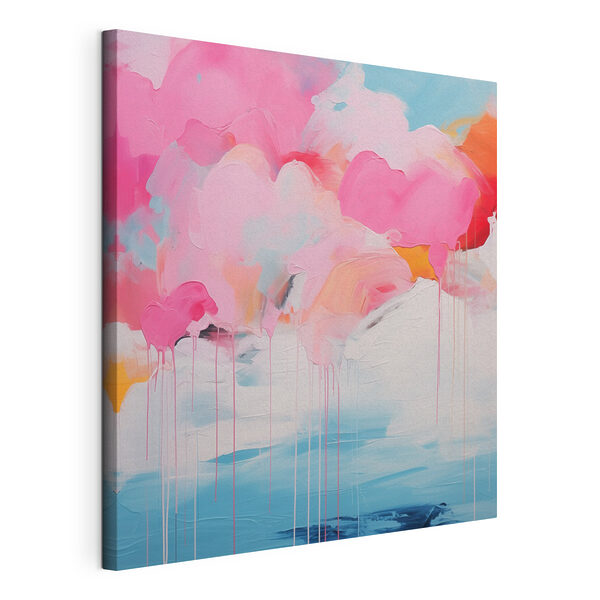 Quadri Dipinto raffigurante nuvole rosa e cielo blu (COD: s41502) Quadri Quadri Dipinto raffigurante nuvole rosa e cielo blu (COD: s41502)