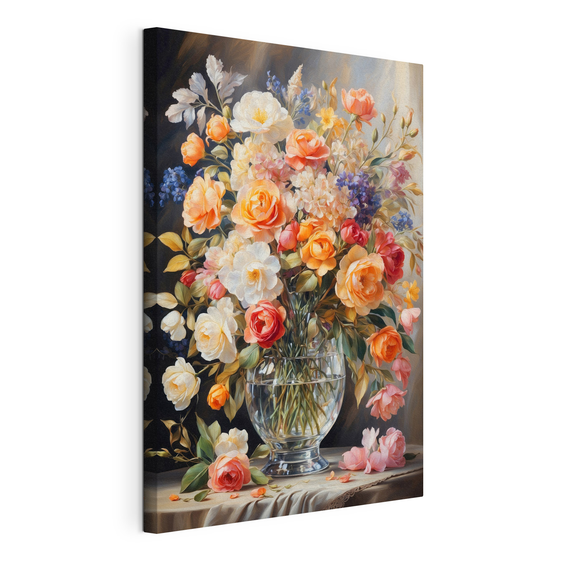 Painting of flowers in a vase Painting of flowers in a vase