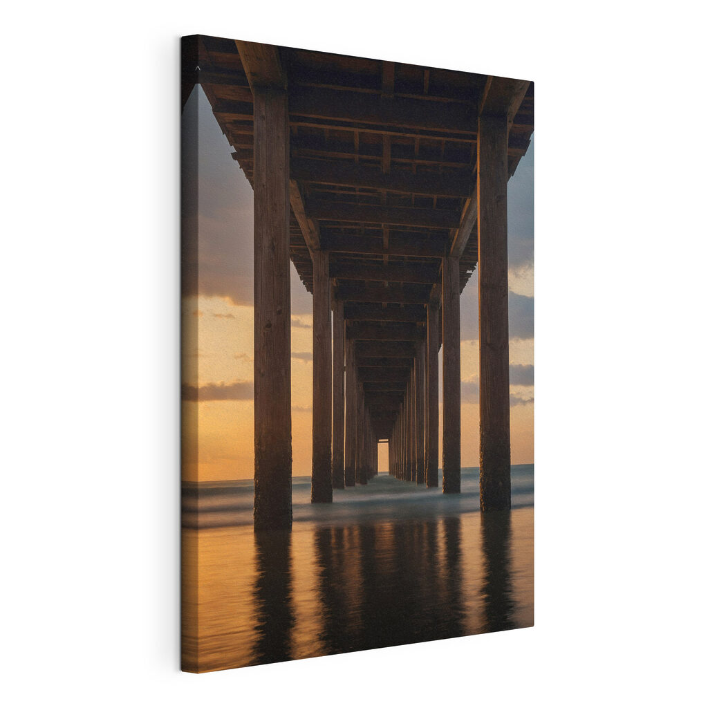 Wooden bridge in the water