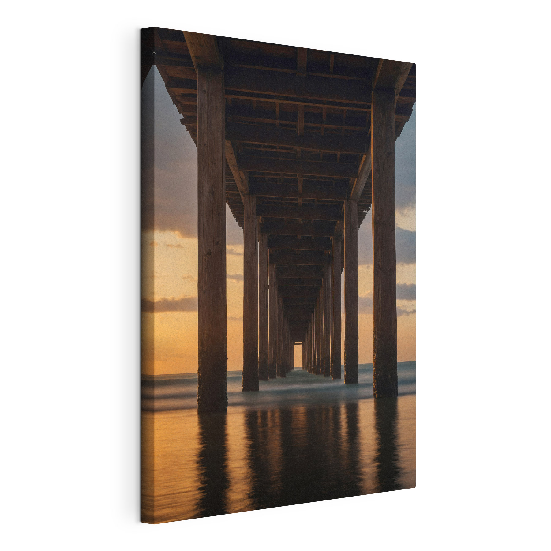 Wooden bridge in the water