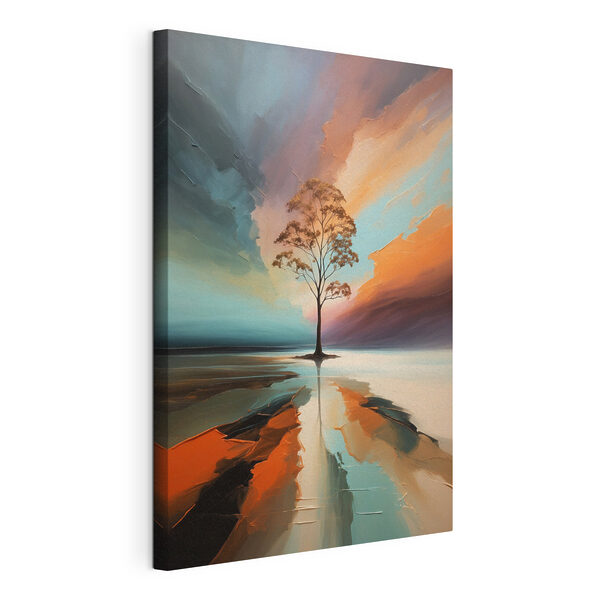 Un albero in mezzo a un lago Quadri Un albero in mezzo a un lago