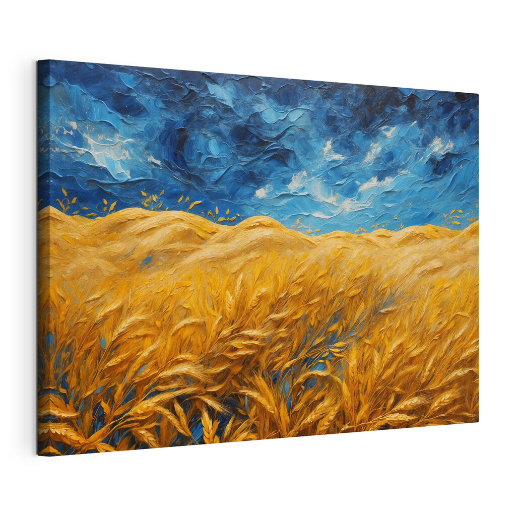 Painting of a field of wheat Painting of a field of wheat