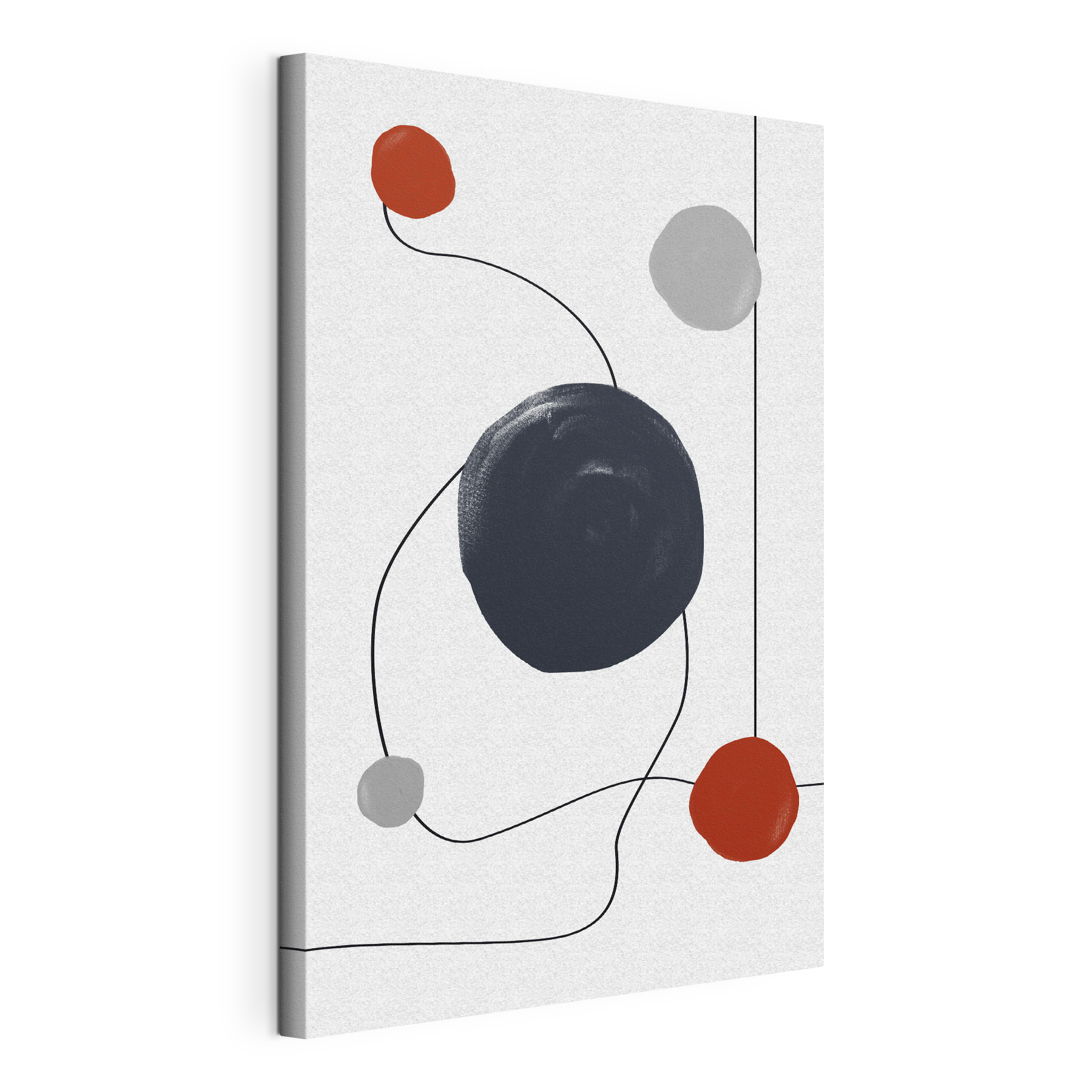 Black and red circles and lines