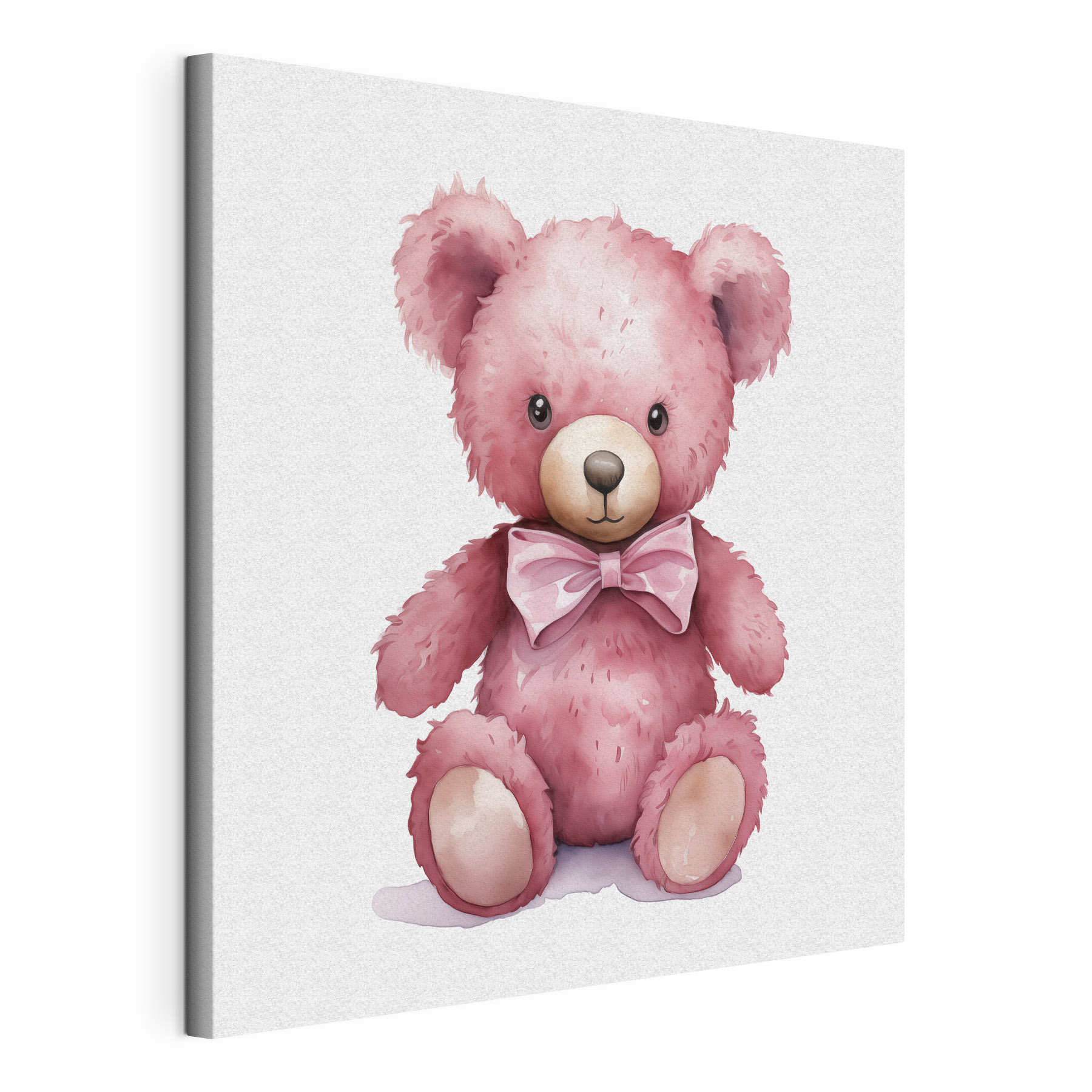 Pink teddy bear with a bow tie