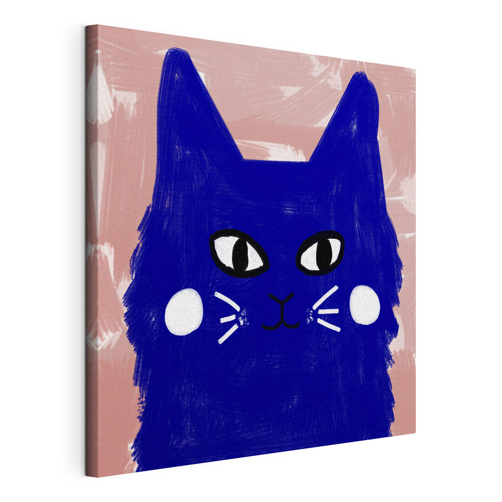 Blue cat with white eyes and whiskers Blue cat with white eyes and whiskers