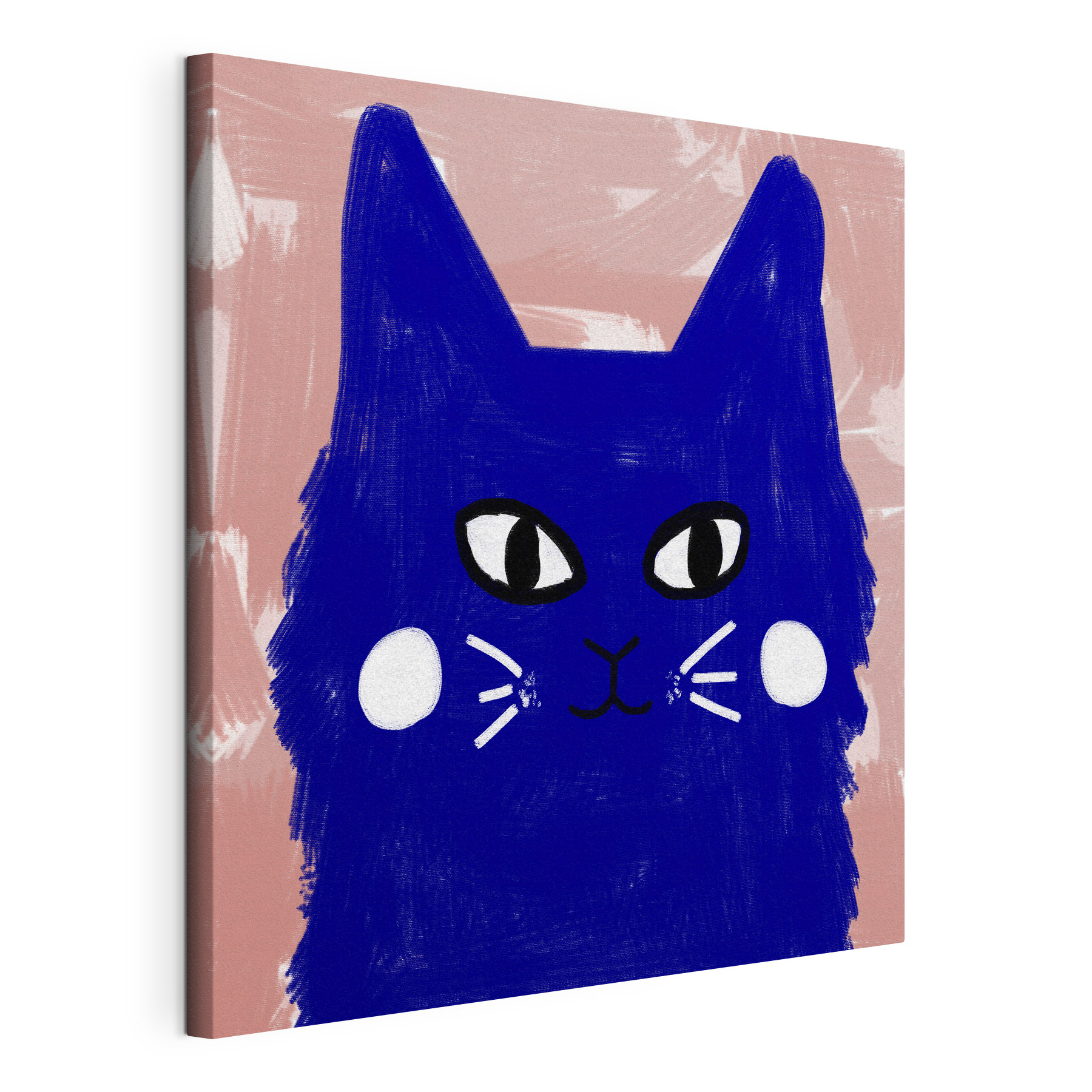 Blue cat with white eyes and whiskers Blue cat with white eyes and whiskers