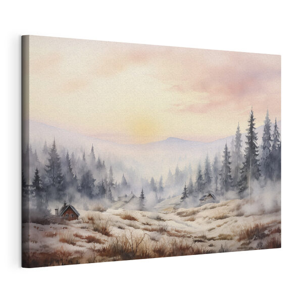 Quadri Quadri Paesaggio con alberi e nebbia (COD: s41647)