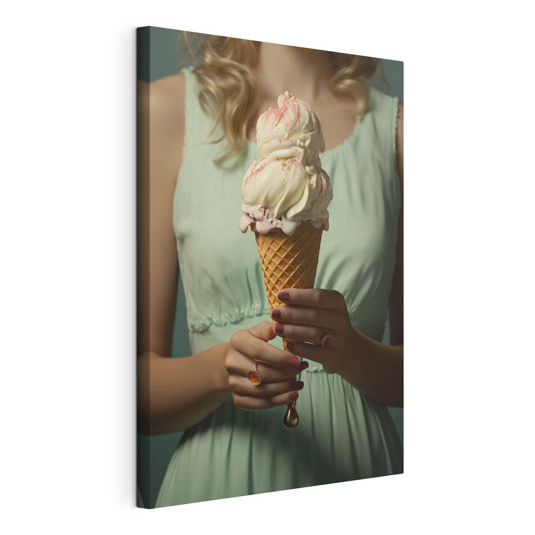 Woman holding an ice cream cone