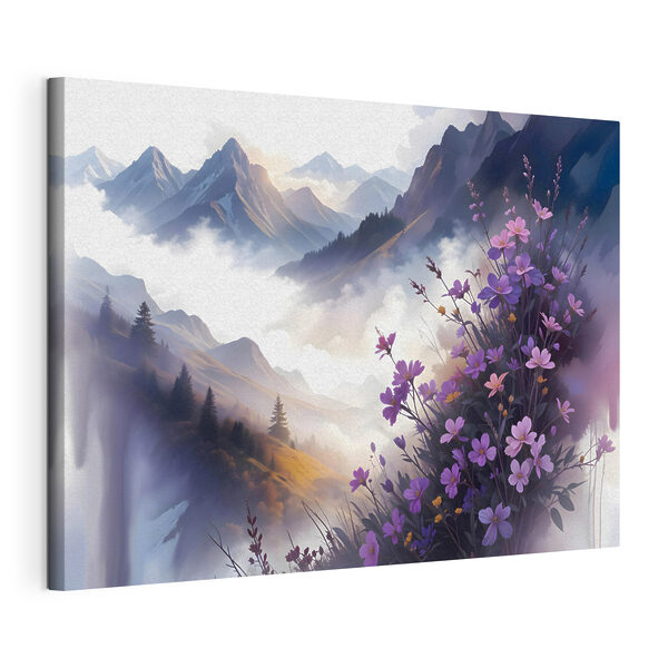 Quadri Fiori viola su una montagna (COD: s41724) Quadri Quadri Fiori viola su una montagna (COD: s41724)