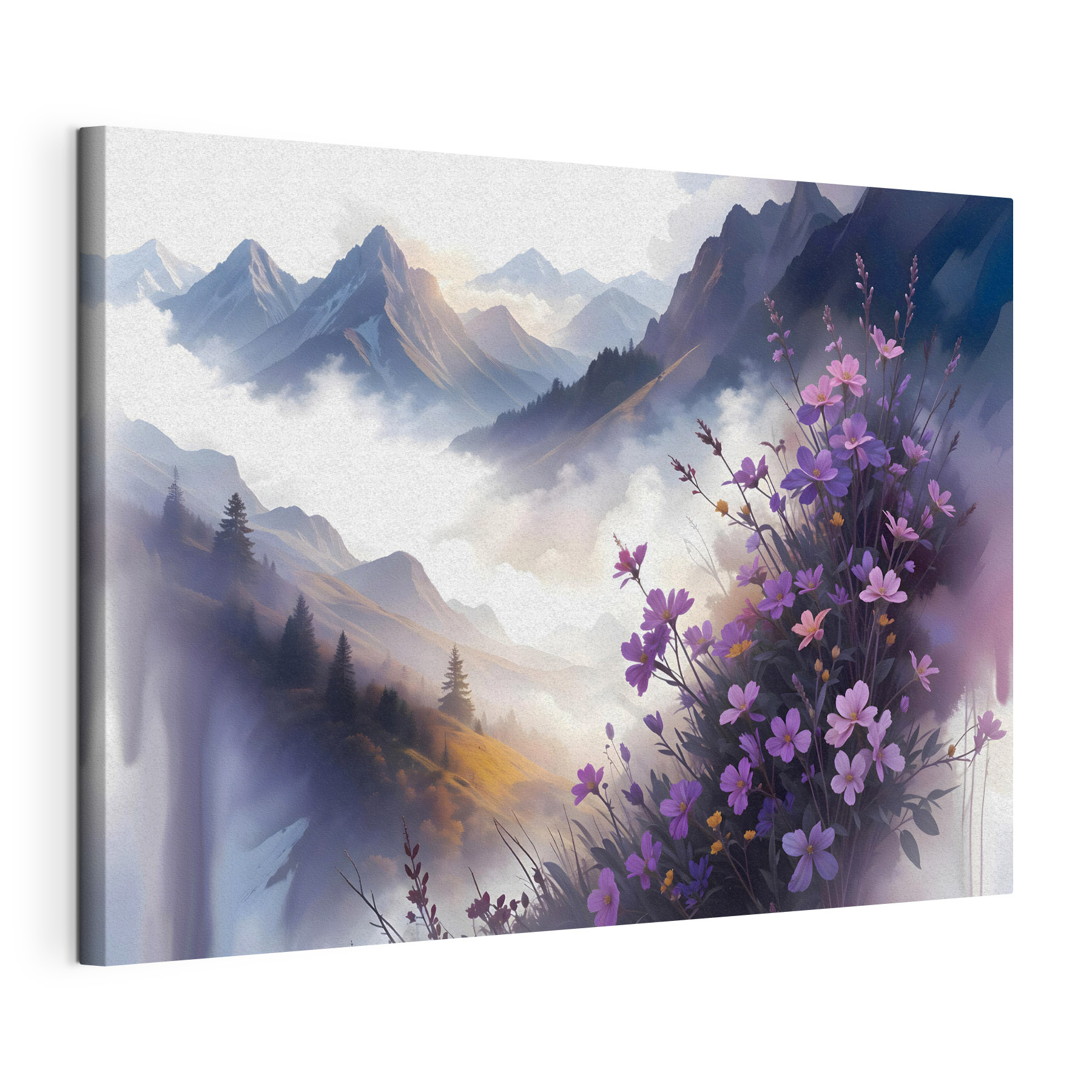 Purple flowers on a mountain Purple flowers on a mountain