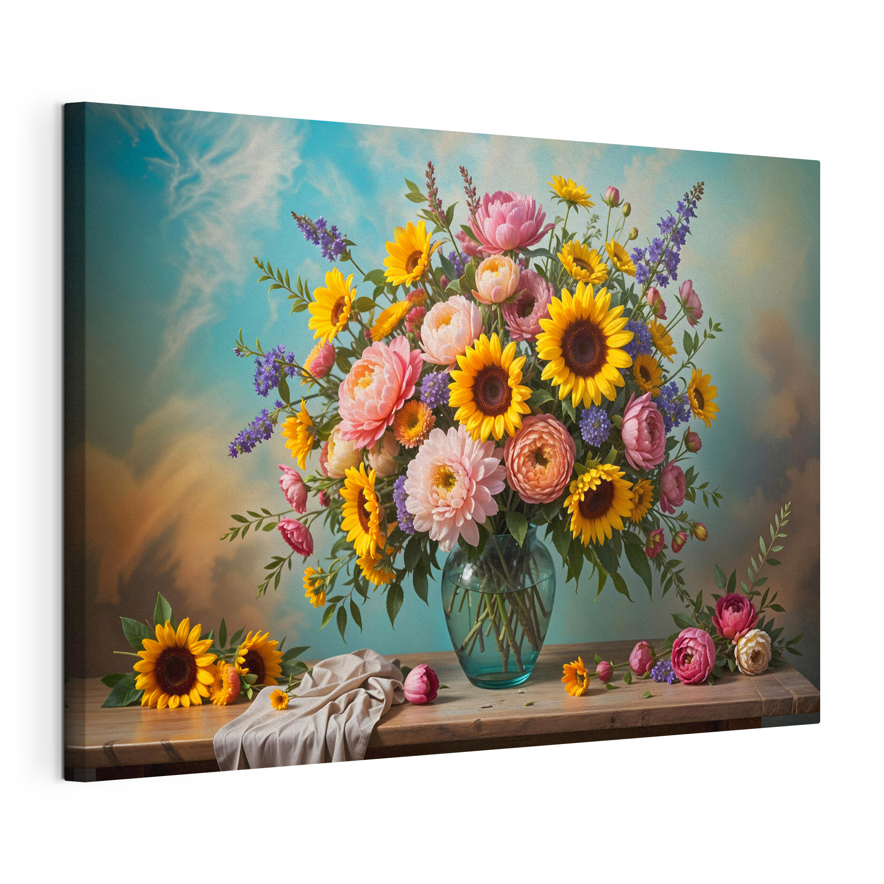 Vase of flowers on a table Vase of flowers on a table