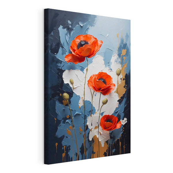 Quadri Dipinto di fiori su sfondo blu e bianco (COD: s41765) Quadri Quadri Dipinto di fiori su sfondo blu e bianco (COD: s41765)