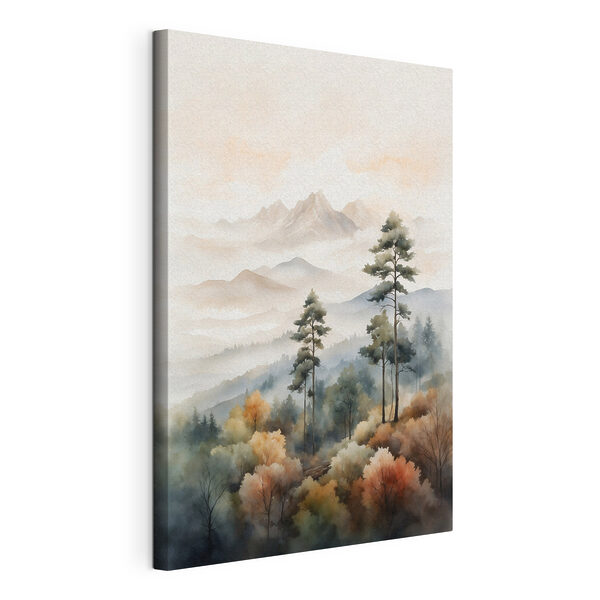 Quadri Acquerello raffigurante alberi e montagne (COD: s41780) Quadri Quadri Acquerello raffigurante alberi e montagne (COD: s41780)