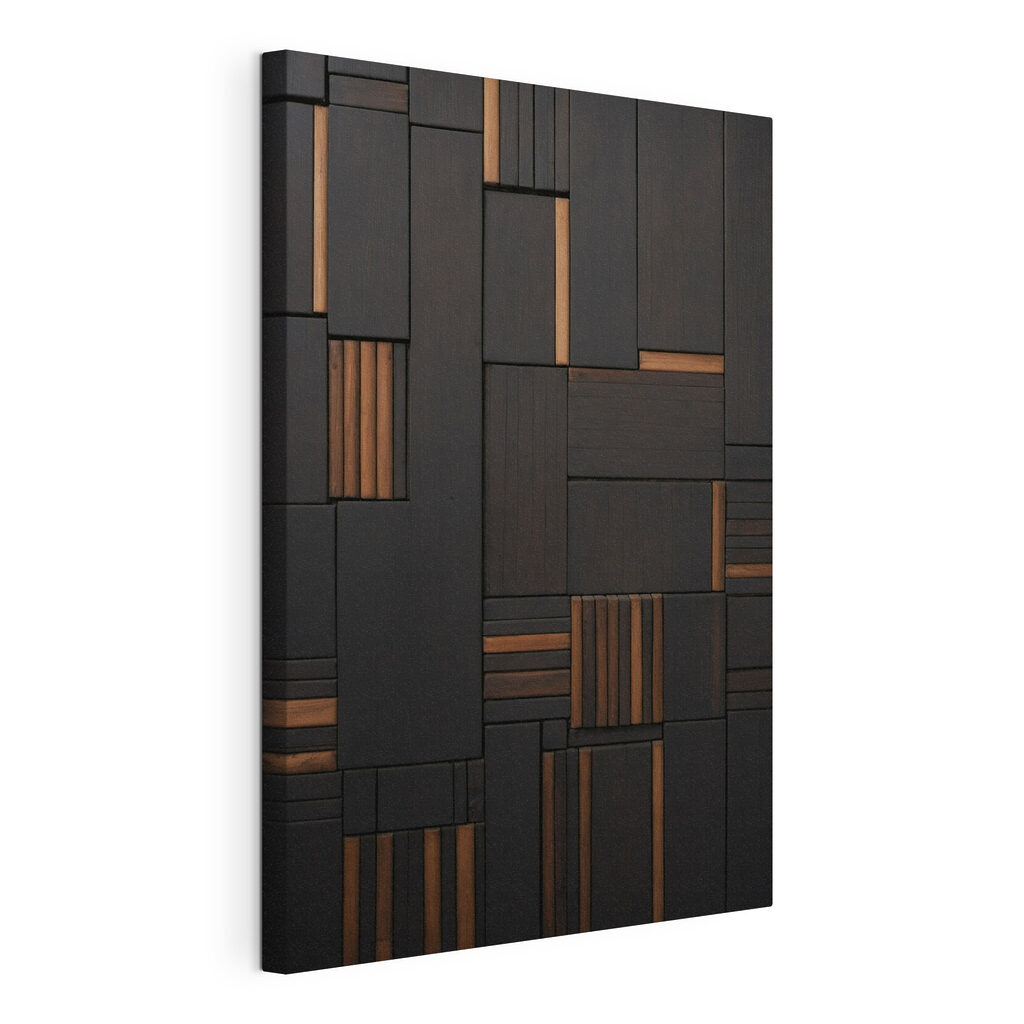 Stylish interplay of dark and light woods Stylish interplay of dark and light woods
