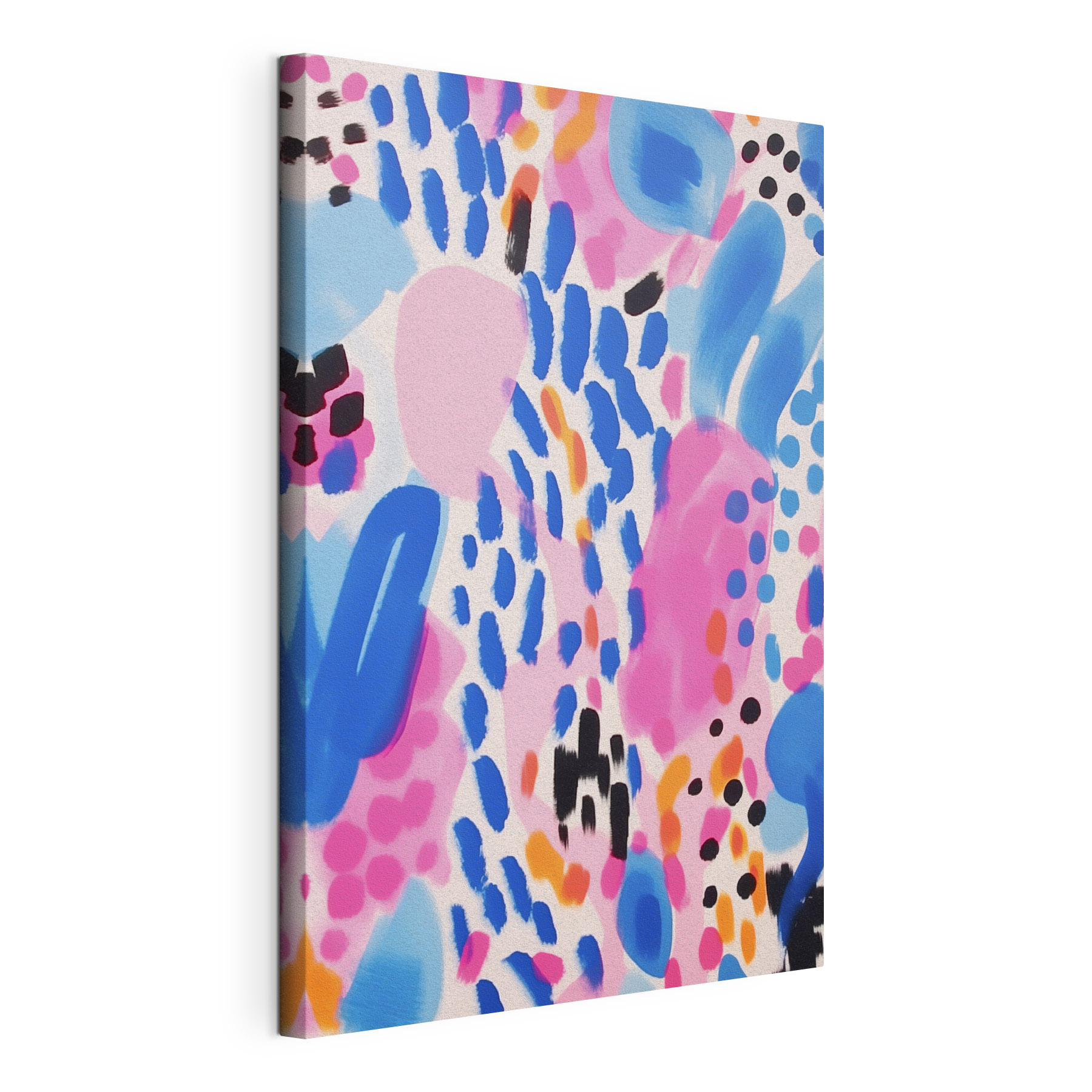 Colorful pattern with black and blue spots Colorful pattern with black and blue spots