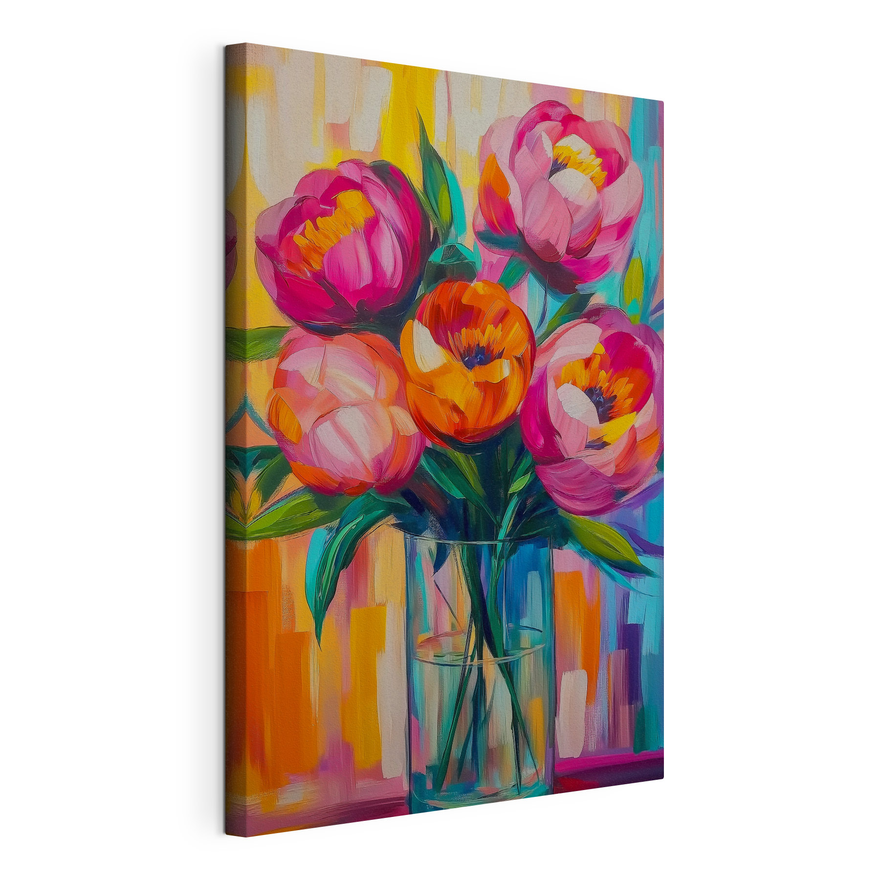 Painting of flowers in a vase