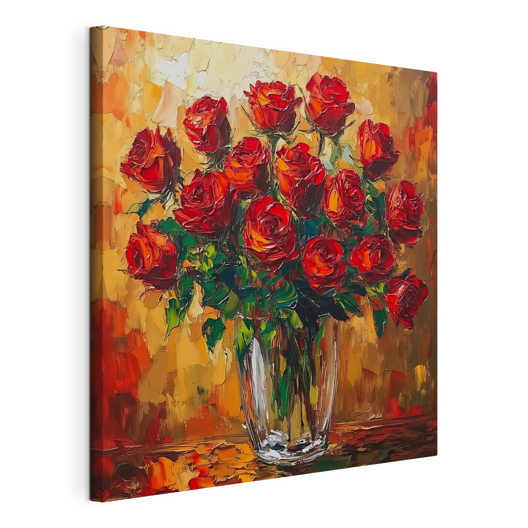 Painting of a bouquet of red roses Painting of a bouquet of red roses