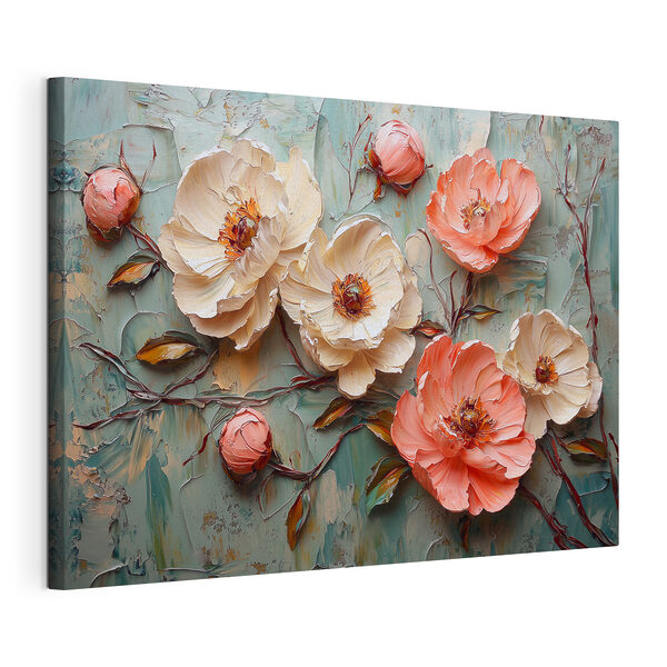 Quadri Dipinto di fiori su fondo blu (COD: s41827) Quadri Quadri Dipinto di fiori su fondo blu (COD: s41827)