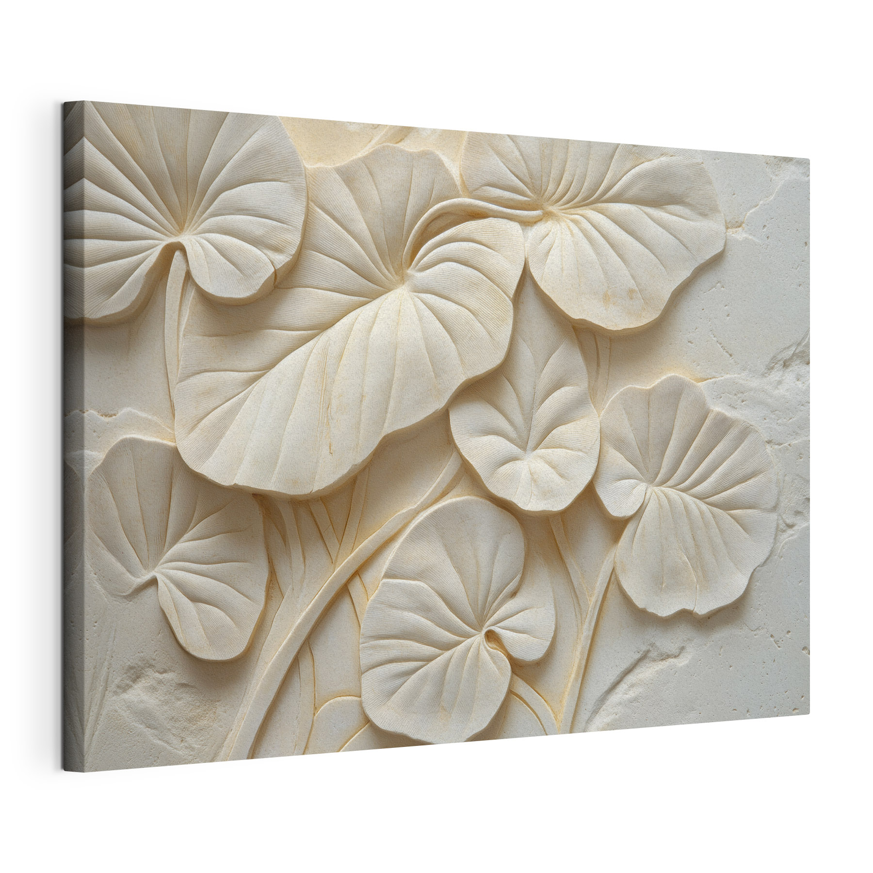 Elegant leaf design in soft hues